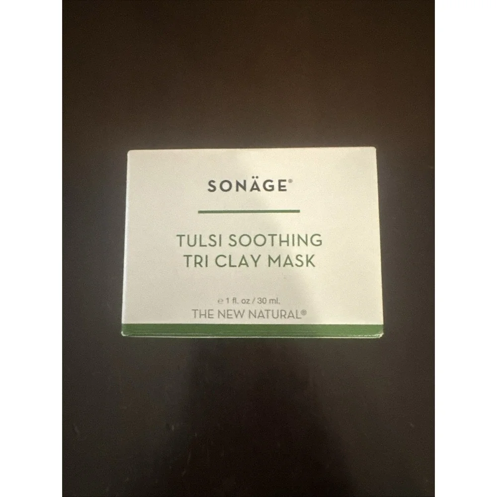 Sonage Tulsi Soothing Tri Clay Mask 30mL Cruelty & Paraben Free Calms Skin USA